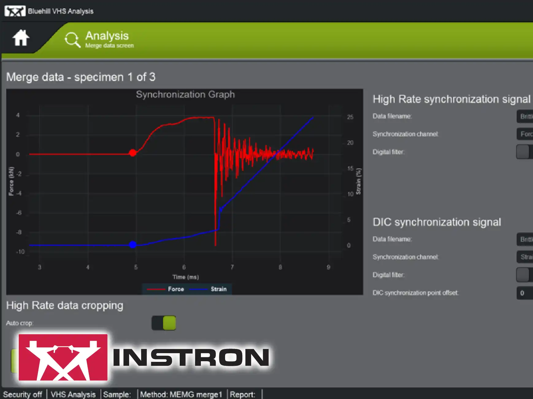 Instron High Strain Rate VHS Systems.